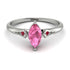 Marquise Pink Moissanite Geometrical Engagement Ring - Reese No. 812
